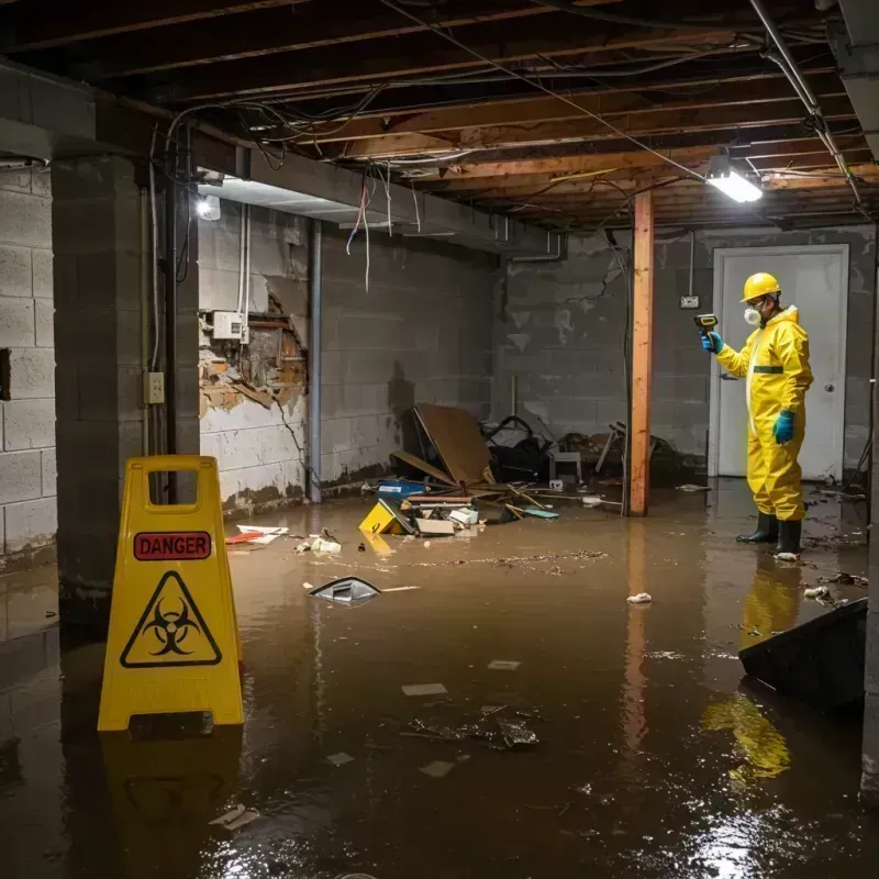 Flooded Basement Electrical Hazard in Boothbay Harbor, ME Property